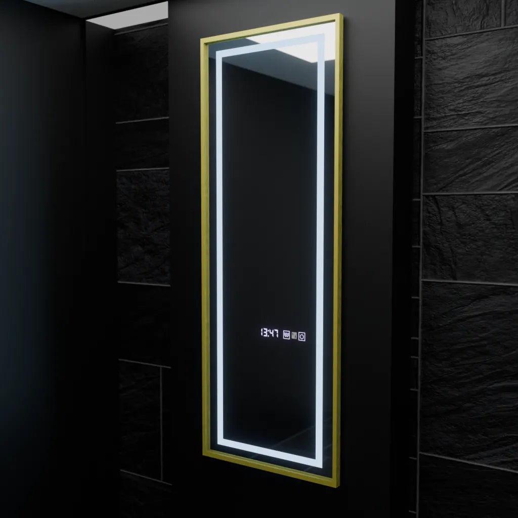 Oglinda Led Rectangulara, Elena Senzor Radar Marcello, Sistem Dezaburire, Ceas & Termometru, Dimabila - vivimall.ro