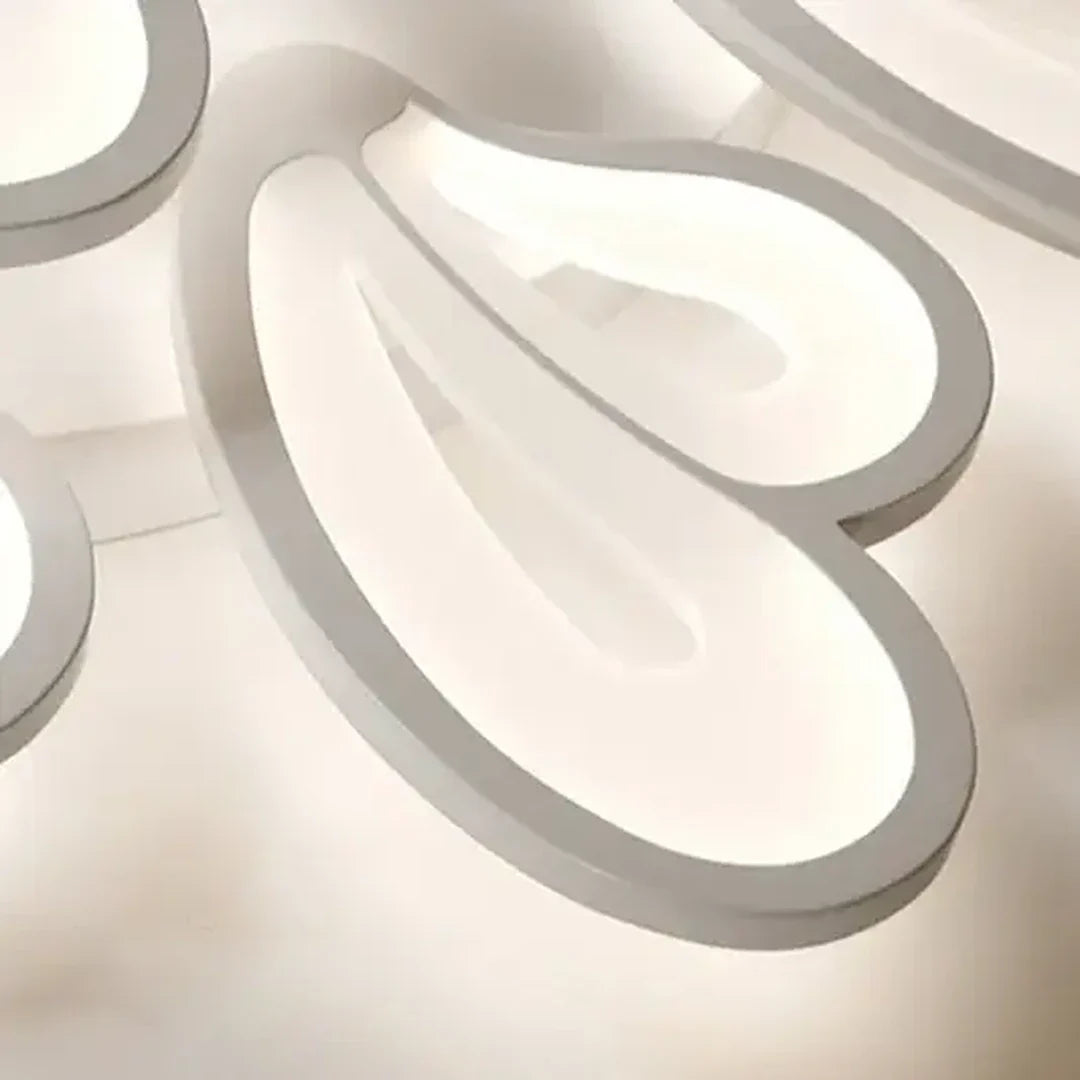 Lustra Led Cu Telecomanda Blossom, 5 Petale, Lumina Rece/Calda/Neutra, Dimabila - vivimall.ro