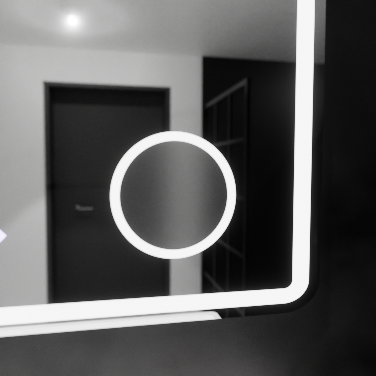 Oglinda Led Rectangulara, Riflesso Motionglow Marcello, Sistem Dezaburire, Ceas & Termometru, Lupa Cosmetica - vivimall.ro