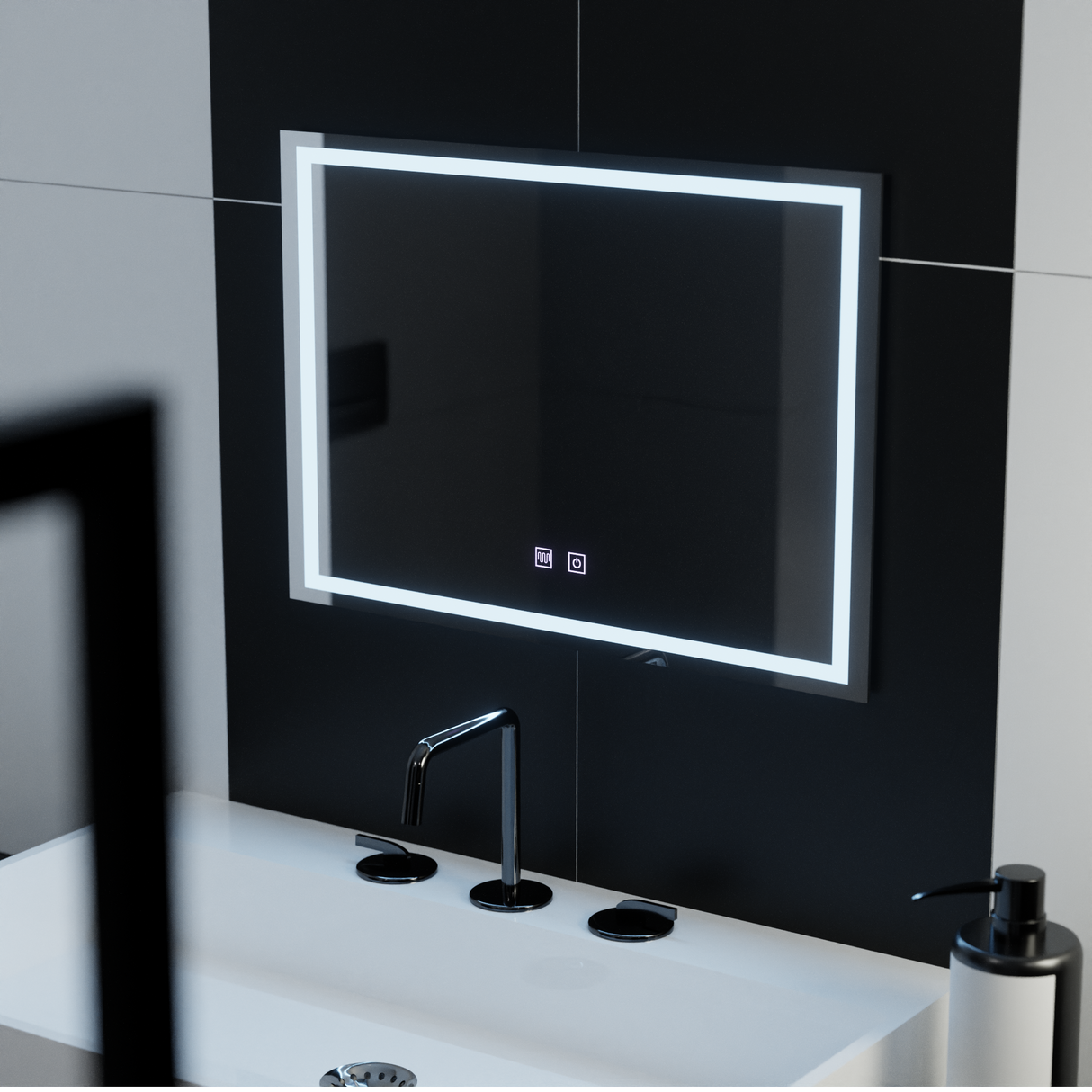 Oglinda Led Rectangulara, Umbria Touch, Sistem Dezaburire - vivimall.ro