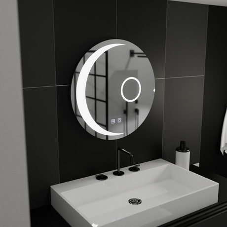 Oglinda Led Rotunda, 60Cm, Orbis Touch, Sistem Dezaburire - vivimall.ro