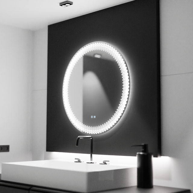 Oglinda Led Rotunda 70Cm, Stellaire Touch, Sistem Dezaburire - vivimall.ro