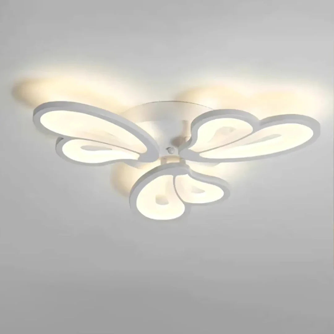 Lustra Led Cu Telecomanda Blossom, 3 Petale, Lumina Rece/Calda/Neutra, Dimabila - vivimall.ro