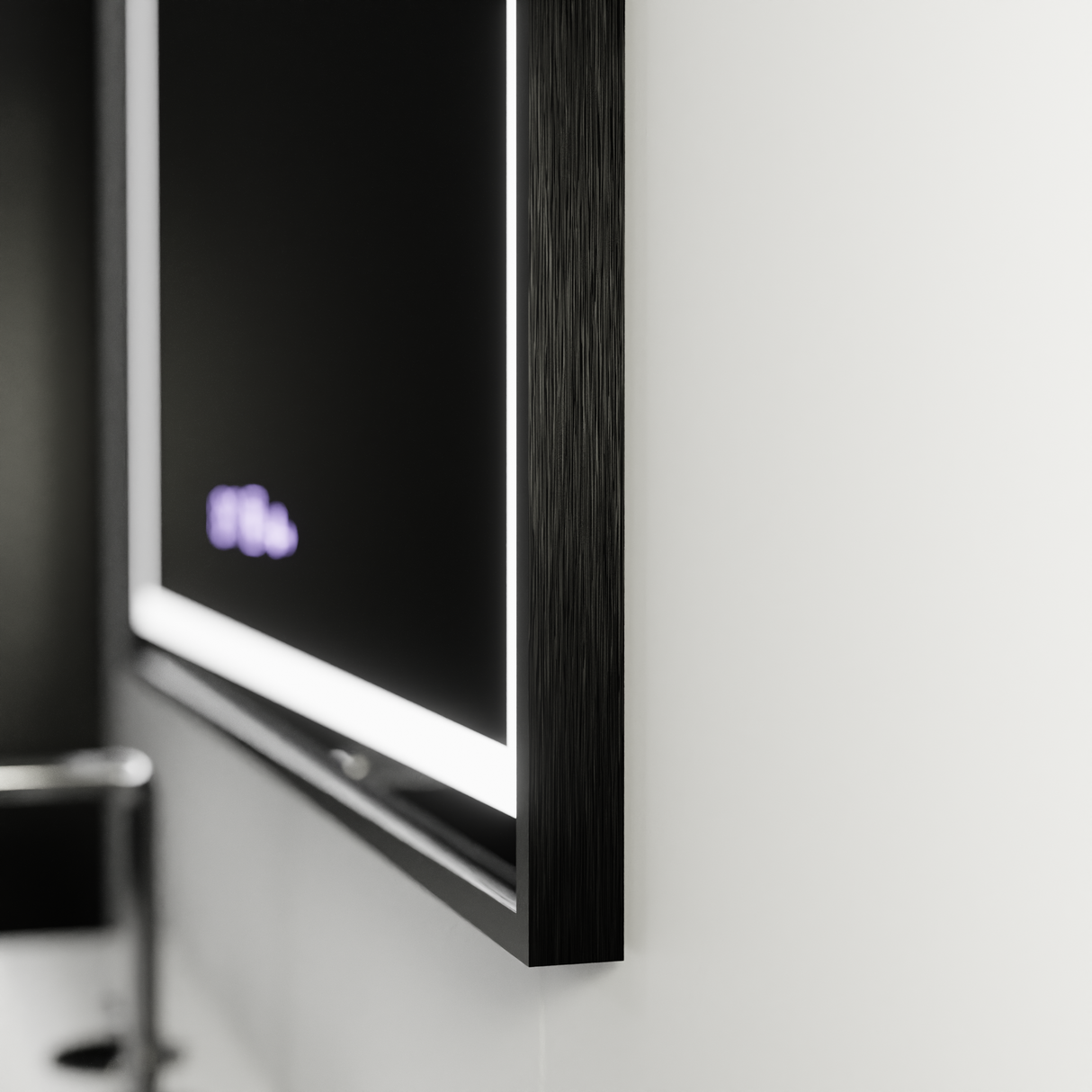 Oglinda Led Rectangulara, Verite Majeste Noir Motion Glow Marcello, Sistem Dezaburire, Ceas & Termometru - vivimall.ro