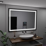 Oglinda Led Rectangulara, Verite Majeste Noir Motion Glow Marcello, Sistem Dezaburire, Ceas & Termometru - vivimall.ro