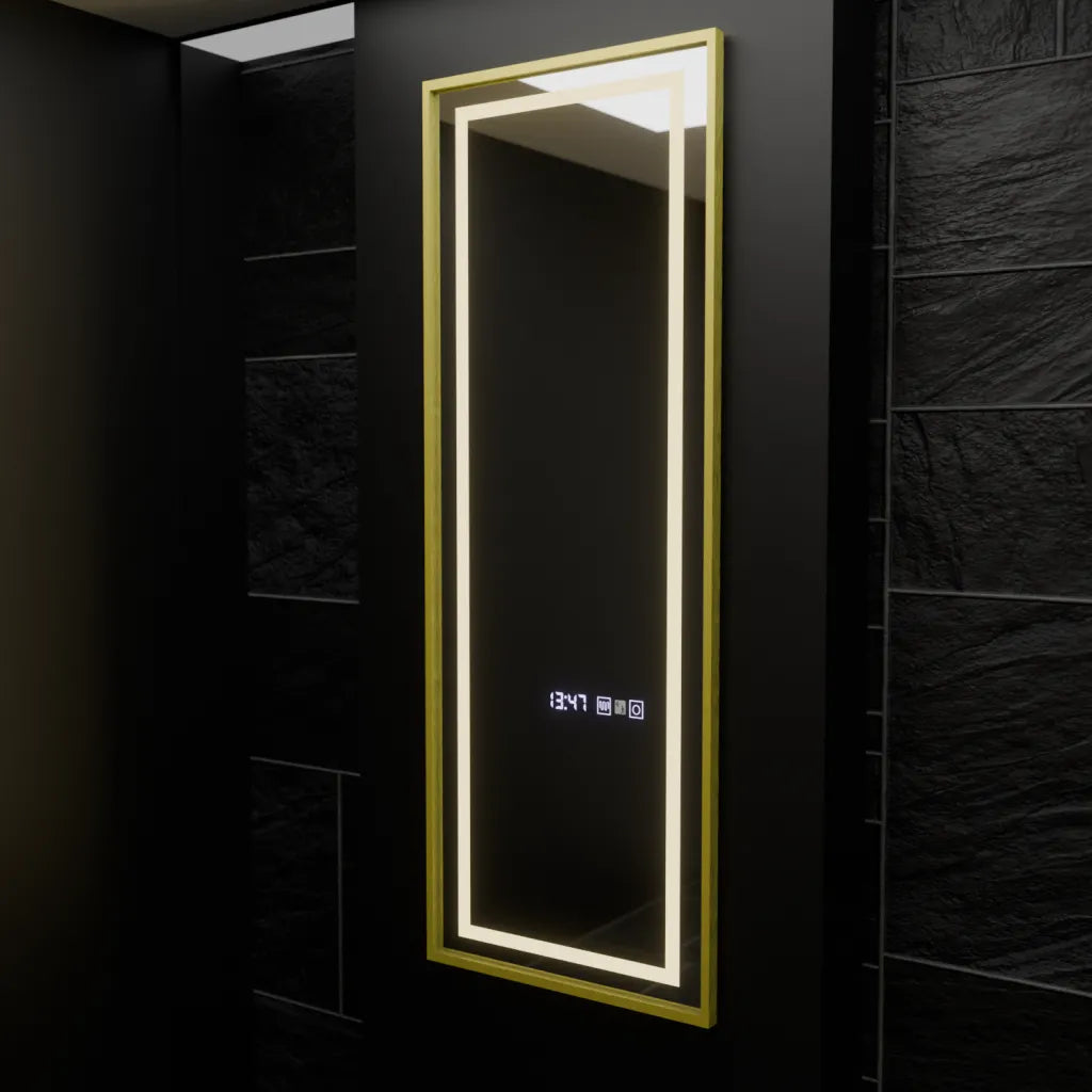 Oglinda Led Rectangulara, Elena Senzor Radar Marcello, Sistem Dezaburire, Ceas & Termometru, Dimabila - vivimall.ro