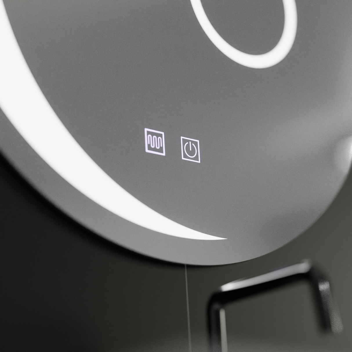 Oglinda Led Rotunda, 60Cm, Orbis Touch, Sistem Dezaburire - vivimall.ro