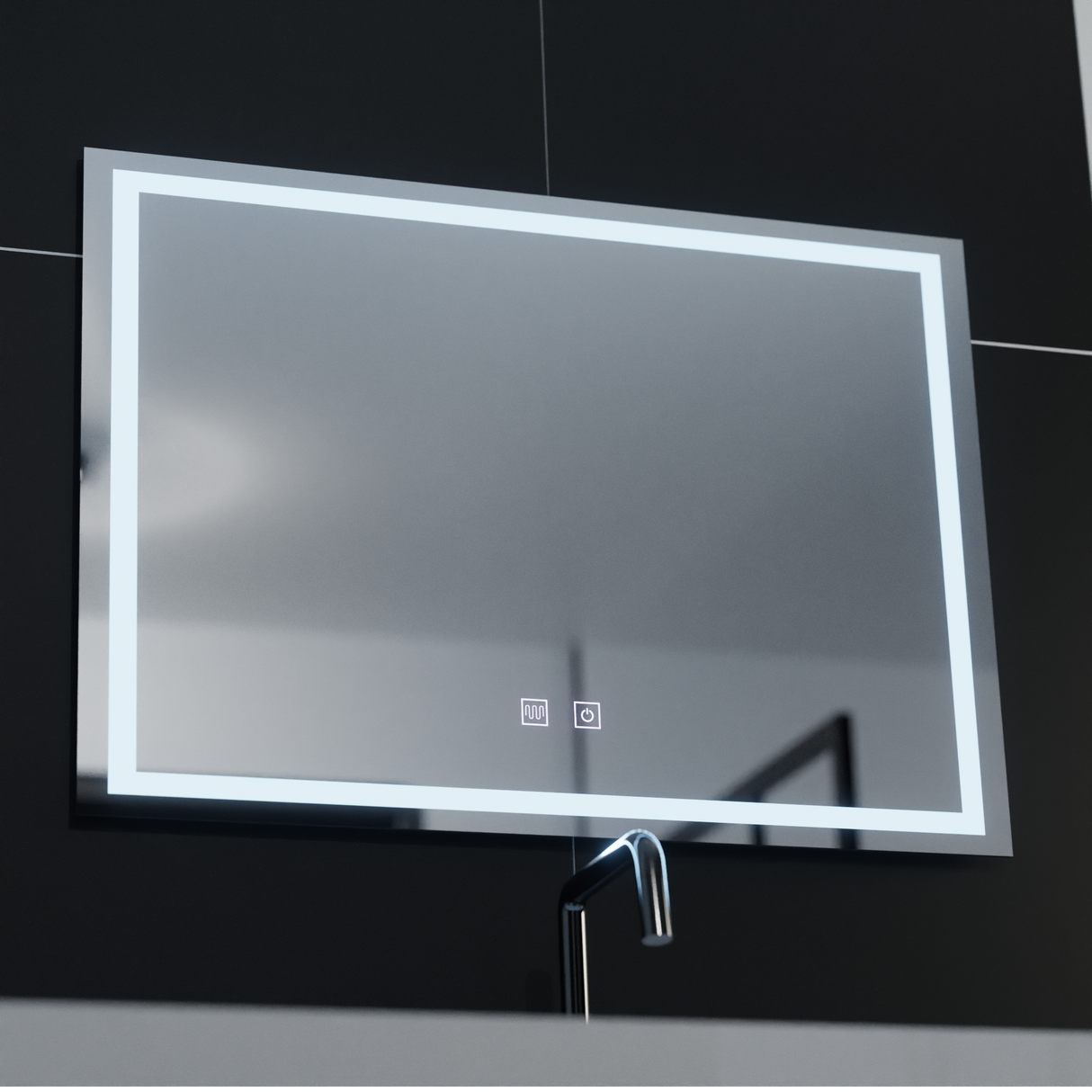 Oglinda Led Rectangulara, Umbria Touch, Sistem Dezaburire - vivimall.ro