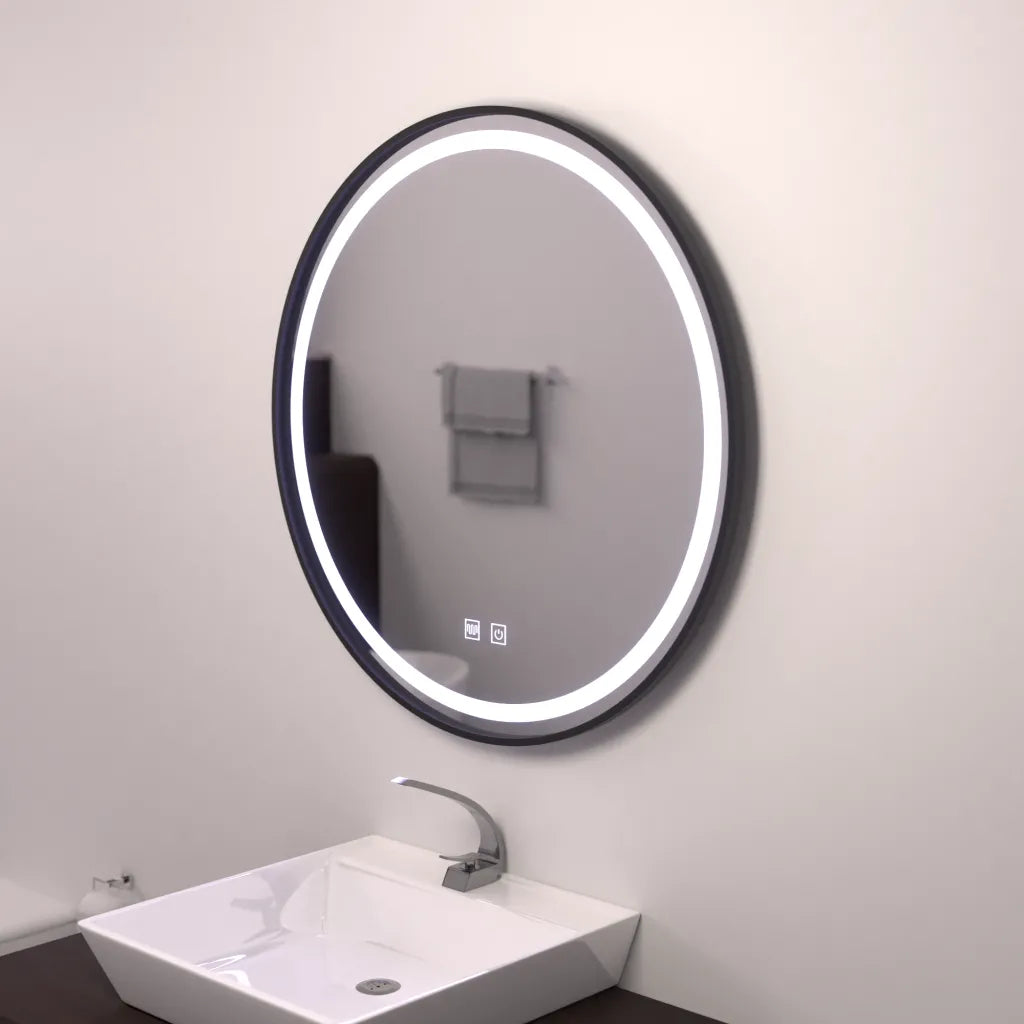 Oglinda Led Rotunda 60Cm, Lucea Touch, Sistem Dezaburire - vivimall.ro