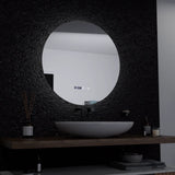 Oglinda Led Rotunda, 60Cm, Serenite Motionglow Marcello, Sistem Dezaburire, Ceas & Termometru - vivimall.ro