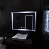 Oglinda Led Rectangulara, Verite Imperial Silver Motion Glow Marcello, Sistem Dezaburire, Ceas & Termometru - vivimall.ro