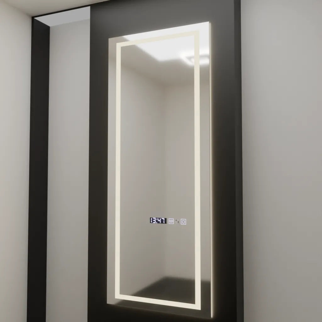 Oglinda Led Rectangulara, Alessia Senzor Radar Marcello, Sistem Dezaburire, Ceas & Termometru, Dimabila - vivimall.ro