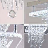 Candelabru Led Erico Patrat, Lumina Rece/Calda/Neutra, Cristal - vivimall.ro