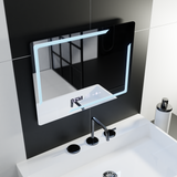 Oglinda Led Rectangulara, Rayonnement Motionglow Marcello, Sistem Dezaburire, Ceas & Termometru - vivimall.ro