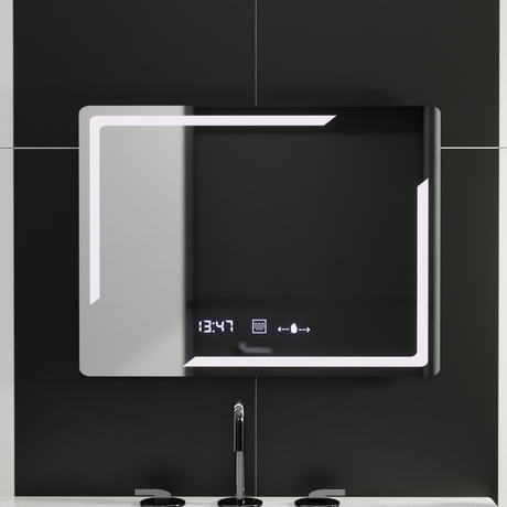 Oglinda Led Rectangulara, Rayonnement Motionglow Marcello, Sistem Dezaburire, Ceas & Termometru - vivimall.ro