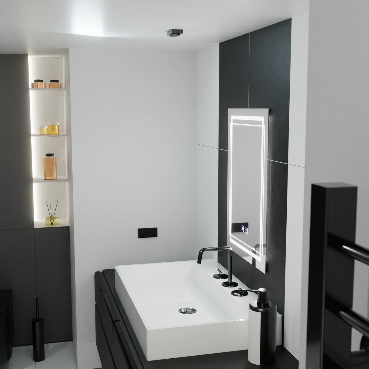 Oglinda Led Rectangulara, Koven Touch, Sistem Dezaburire - vivimall.ro