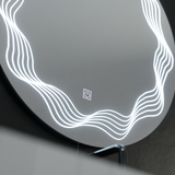 Oglinda Led Rotunda 60Cm, Flusso Touch, Sistem Dezaburire - vivimall.ro