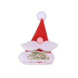 Accesoriu Decorativ Pentru Sticlele De Vin, Tematica Craciun, Caciulita Merry Christmas, Material Textil/Poliester - vivimall.ro