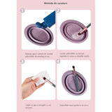 Accesoriu Din Silicon Pentru Curatarea Accesoriilor Makeup, Pensule, Buretei, 14.5 X 11,5 Cm, 2 Moduri De Utilizare, Pliabil - vivimall.ro