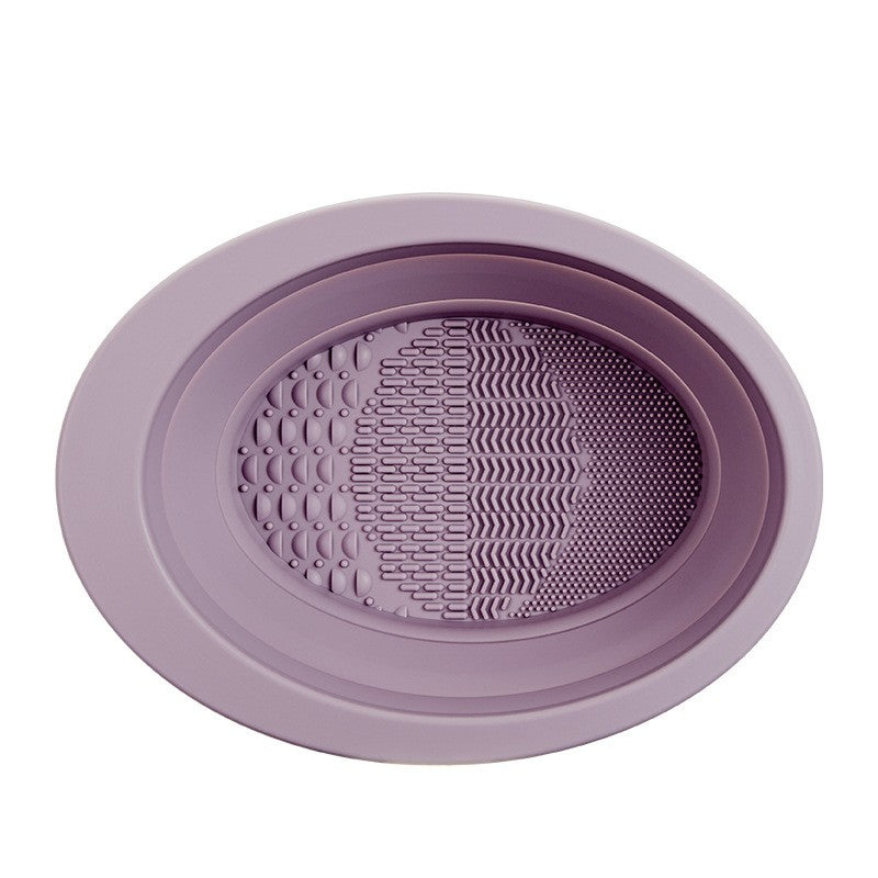 Accesoriu Din Silicon Pentru Curatarea Accesoriilor Makeup, Pensule, Buretei, 14.5 X 11,5 Cm, 2 Moduri De Utilizare, Pliabil - vivimall.ro