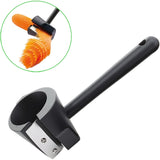 Accesoriu pentru Taiat in Forma de Spirala, Flippy, Multifunctional pentru Legume, Cutit pentru Spirale, 16x5.5 cm, Negru