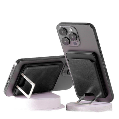 Accesoriu pentru telefon 3 in 1 Flippy, incarcator Wirelles Magsafe, portofel si suport, negru - vivimall.ro