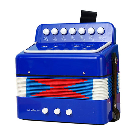 Acordeon Pentru Copii, Acordeon Jucarie Pentru Educatie Timpurie, 7 Butoane 2 Bass, Acordeon Instrument Muzical Pentru Copii