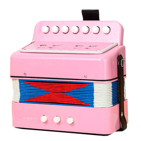 Acordeon Pentru Copii, Acordeon Jucarie Pentru Educatie Timpurie, 7 Butoane 2 Bass, Acordeon Instrument Muzical Pentru Copii