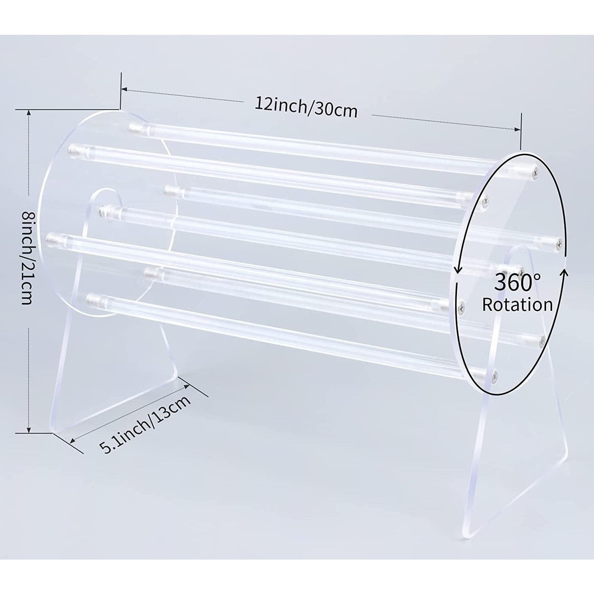 Organizator transparent pentru accesorii de păr în uz, montat pe blat de toaletă