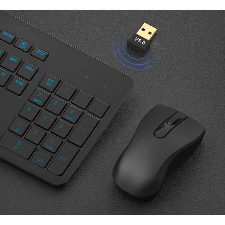 Adaptor Bluetooth, Vivimall, 5.0, Wireless, pentru PC/Laptop, Interfata USB, 20 mbps, Negru