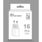Incarcator Super Fast Charge, Vivimall, Incarcator Fast Charge compatibil Apple, 35 W, Incarcator Fast Charge USB-C to USB-C, fara cablu, Alb - vivimall.ro