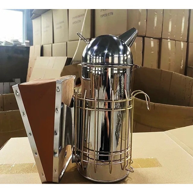 Afumator Apicol, Vivimall, din Inox, 30 x 25 x 10 cm, Gri