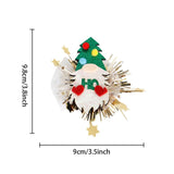 Agrafa de Par, Vivimall, Tema Craciun, Model Gnom, din Panza, 9.8 x 9 cm, Multicolor