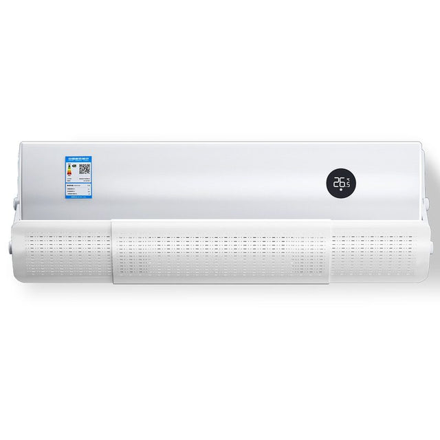 Deflector aer condiționat Flippy Basic alb, vedere frontală, lungime 106 cm, model universal ajustabil 180 grade