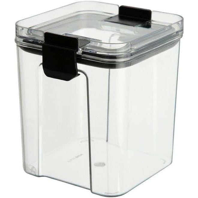 Set 4 Recipiente Depozitare Alimente,  Vivimall, pentru Organizare Bucatarie, cu Inchidere Ermetica, Transparent, Plastic fara BPA, Compatibile cu Masina de Spalat Vase, Diferite Dimensiuni, 350 ml, 1300 ml, 2700 ml, 4600 ml - vivimall.ro