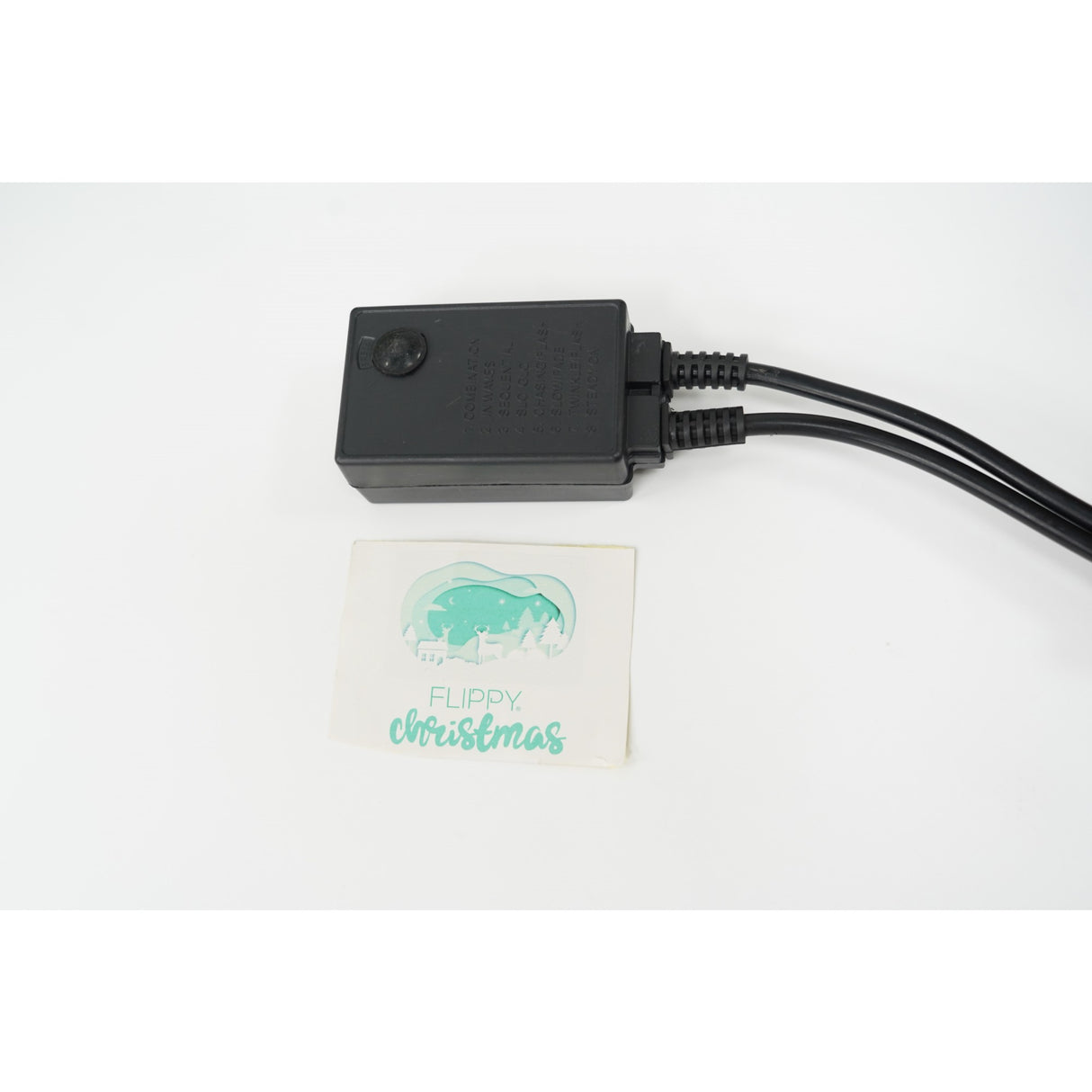 Alimentator furtun luminos, rezista pana la 50 m, Flippy, 8 jocuri de lumini, fir negru - vivimall.ro