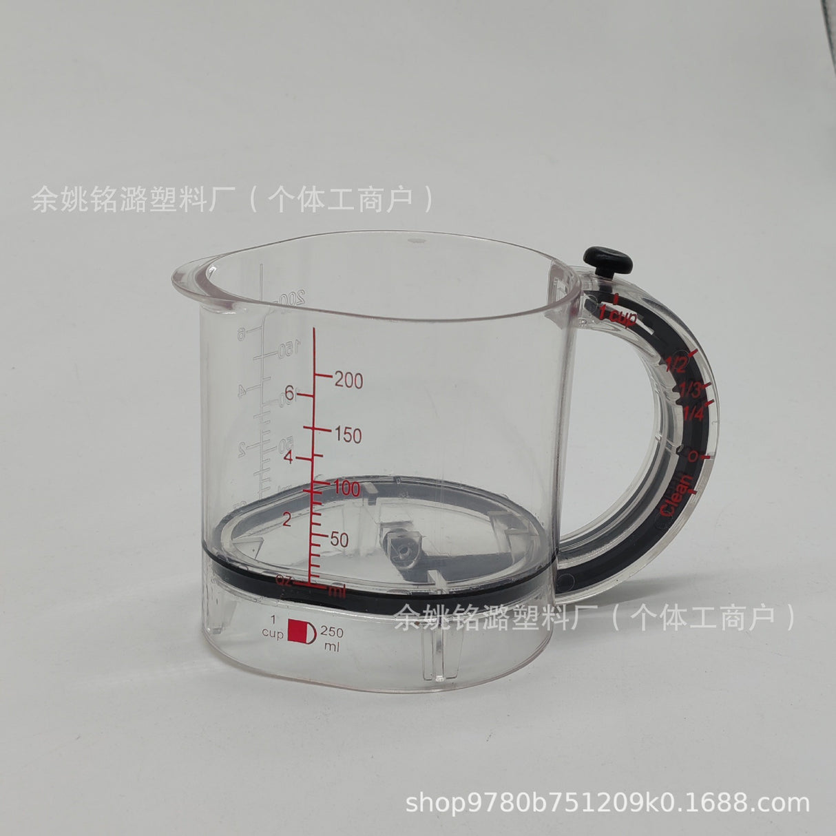 Cana de Masurat, cu maner, Flippy, 250ml, Transparenta