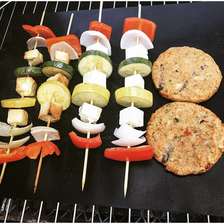 Set 4 Folii Antiaderente Din Teflon, Multifunctionale, Rezistente La Apa Si Temperaturi Ridicate, Pentru Gratar, Cuptor, Bbq Grill, 40X33 Cm, Negru - vivimall.ro