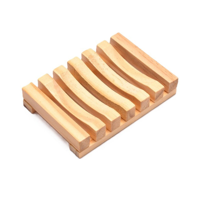 Savoniera, Vivimall, din Lemn de Bambus, Scurgere Apa, 11.5 x 8 cm, Natur - vivimall.ro
