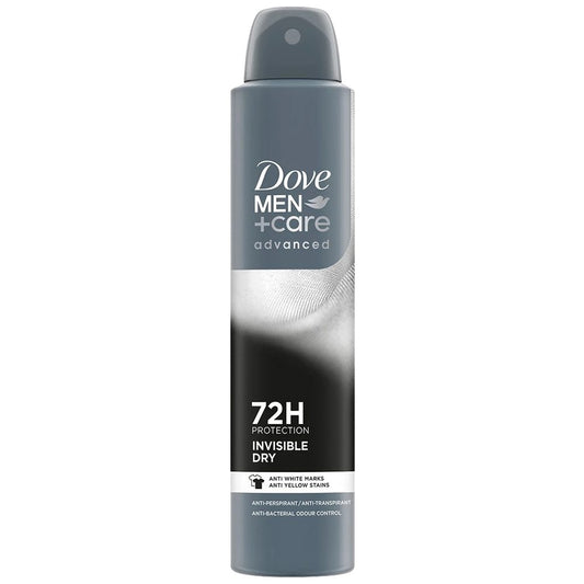 Antiperspirant Deodorant, Dove, 200 ml Advanced Men Invisible Dry 72H