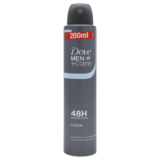 Antiperspirant Deodorant, Dove, 200 ml Men Care, Clean