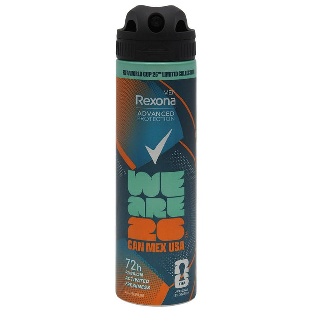 Antiperspirant spray Rexona Men Advanced Ultra Fresh 150 ml, vedere frontală ambalaj, protecție 48h pentru bărbați