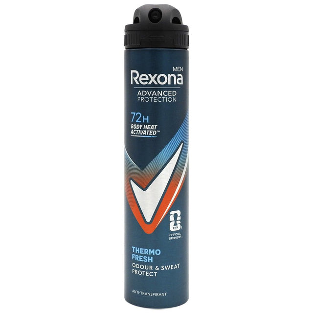 Antiperspirant spray Rexona Men Advanced Protection Thermo Fresh 200 ml, vedere frontală flacon