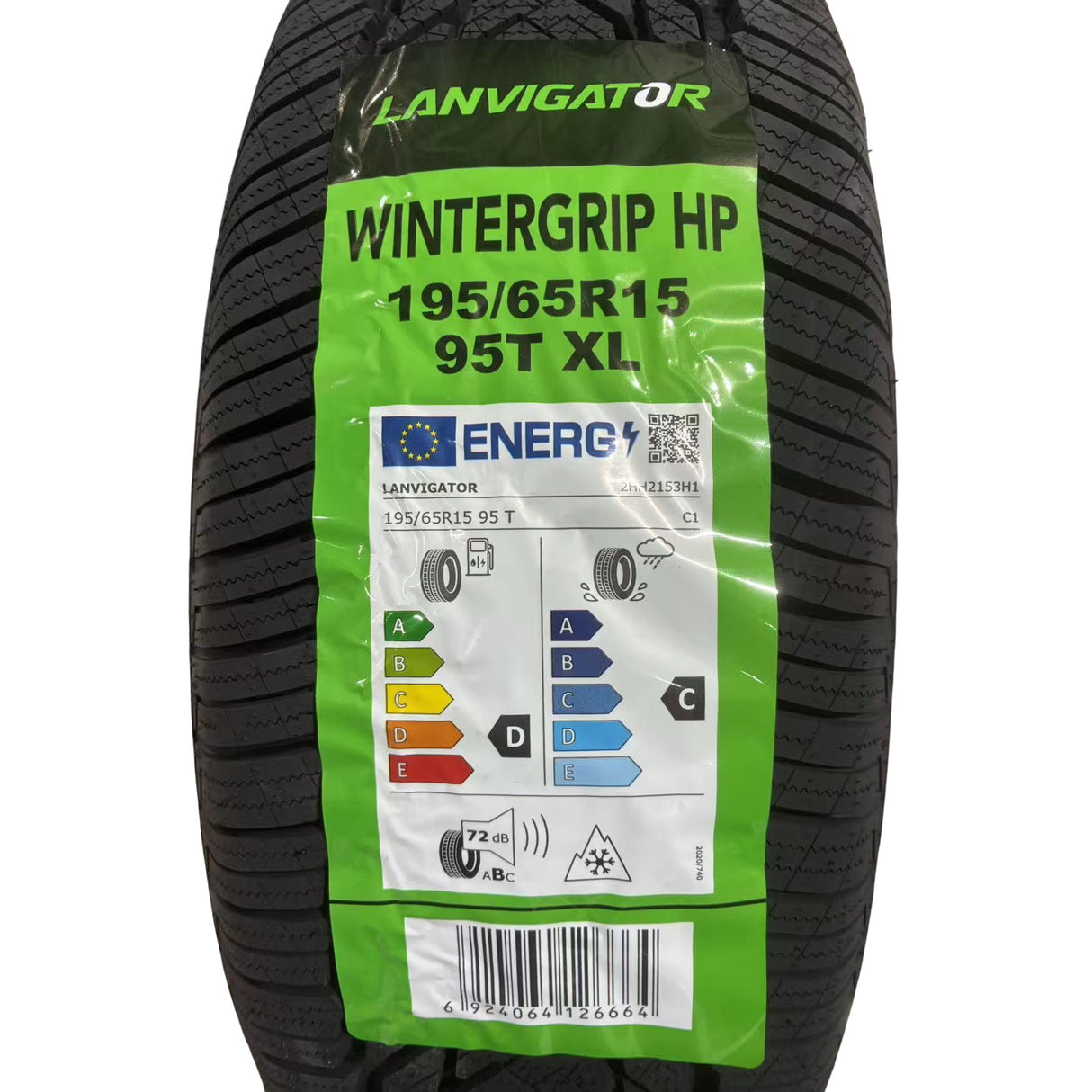 Anvelopa Iarna LANVIGATOR WINTERGRIP HP 195/65R15 95T XL, Tractiune Excelenta pe Zapada si Drum Umed, Durabilitate Sporita - vivimall.ro