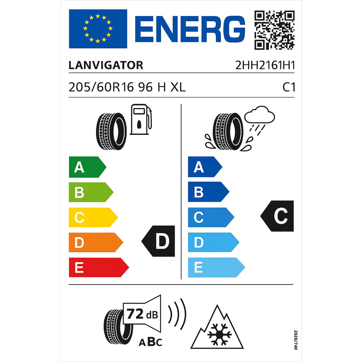 Anvelopa Iarna LANVIGATOR WINTERGRIP HP 205/60R16 96H XL, Aderenta Sporita pe Zapada si Umed, Confort si Durabilitate - vivimall.ro