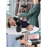 Aparat de Calcat Vertical Portabil cu Abur, Vivimall, Putere 1500W, Rezervor Detasabil de 138ml, Priza, Functie Anti Calcar si Auto Curatare, Pliabil, cu Perie, 20x10.5x8 cm, Negru