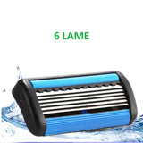 Aparat de Ras Manual, Vivimall, din Otel Inoxidabil, Suport Lama + 7 Capete de Schimb Incluse, Cutie pentru Lame, Negru - vivimall.ro