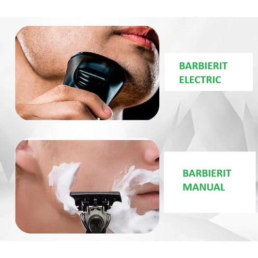 Aparat De Ras Manual, Din Otel Inoxidabil, Suport Lama + 10 Capete De Schimb Incluse, Cutie Pentru Lame, Negru - vivimall.ro