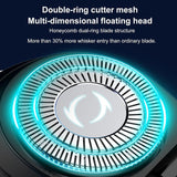 Aparat de Ras Portabil, Vivimall, 8W, Autonomie 60 min, Incarcare Cablu Type C Inclus, Periuta de Curatare, Husa, Reincarcabil, 7.3x7.5x3.3 cm, Gri