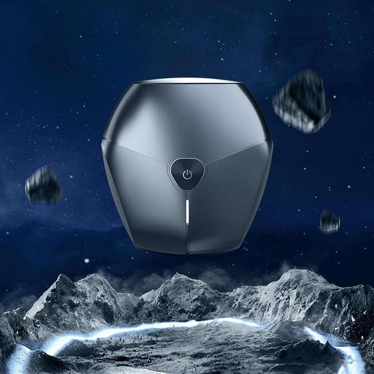 Aparat de Ras Portabil, Vivimall, 8W, Autonomie 60 min, Incarcare Cablu Type C Inclus, Periuta de Curatare, Husa, Reincarcabil, 7.3x7.5x3.3 cm, Negru